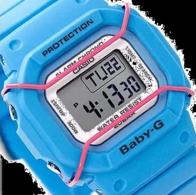 Montre Femme Casio Baby-G BGD-501-2ER Boîtier en résine coloris bleu clair
