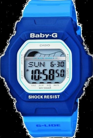 Montre Femme Casio Baby-G BLX-5600-2ER Bracelet et boîtier de couleur bleue