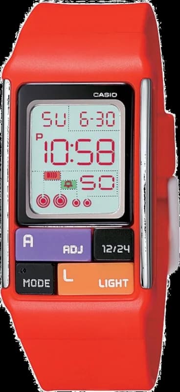 Montres Femmes supprimées Casio LDF-50-4EF Rouge