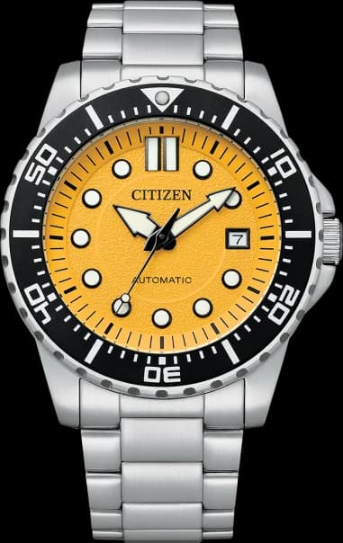 Citizen NJ0170-83Z Automatic Sport Yellow Dial Stainless Steel Men's Watch