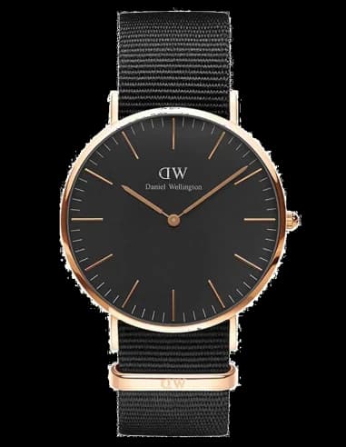 Montre Daniel Wellington Classic Black 40mm DW00100148 bracelet nylon noir