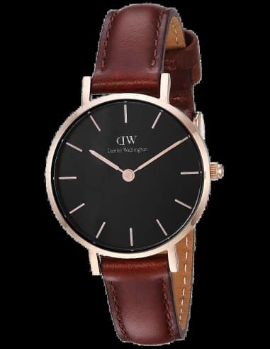 Daniel Wellington DW00100225 Classic Petite Women's Watch Brown Leather Strap