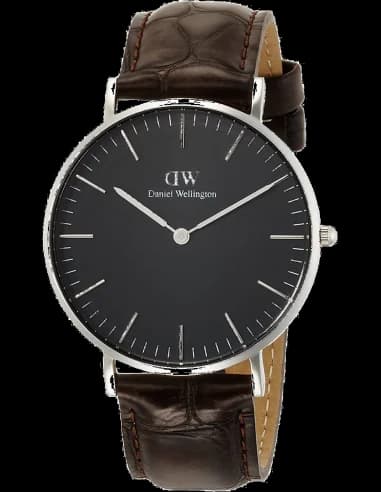 Daniel Wellington DW00100146 Black Dial and Brown Leather Strap Women's Watch