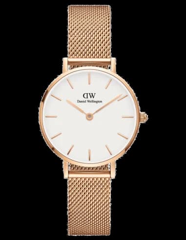 Daniel Wellington DW00100219 Classic Petite Melrose 28mm Rose Gold Milanese Mesh Women's Watch