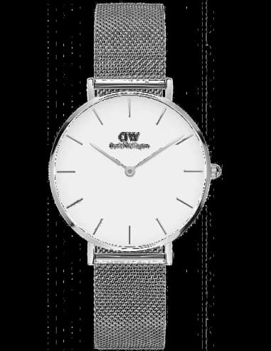 Daniel Wellington DW00100306 Classic Petite Sterling 36mm Milanese Mesh Silver Women's Watch