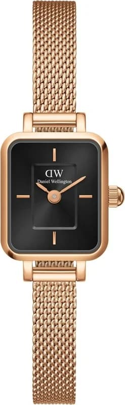 Daniel Wellington DW00100647 Quadro Mini Melrose Onyx Rose Gold Women's Watch
