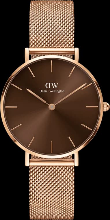 Montre Daniel Wellington Petite Amber DW00100477 acier or rose 32mm