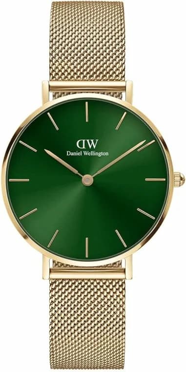 Daniel Wellington DW00100479 Petite Emerald Green Dial 28mm Milanese Mesh Women's Watch