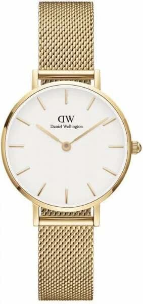 Daniel Wellington Petite Evergold 28mm DW00100350 Yellow Gold Milanese Mesh Women's Watch