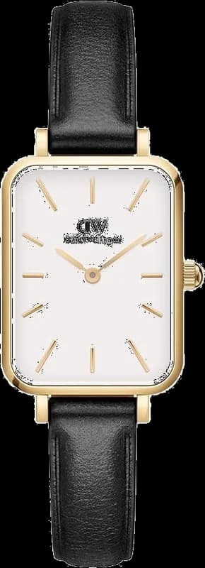 Montre Daniel Wellington Quadro DW00100559 Bracelet en cuir noir