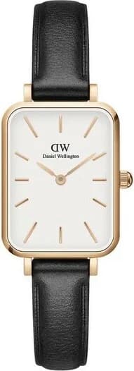 Daniel Wellington DW00100434 Quadro Pressed Women's Watch Black Leather Strap