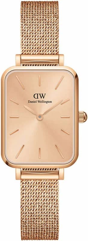 Daniel Wellington DW00100484 Quadro Pressed Unitone Rectangular Rose Gold Metal Women's Watch