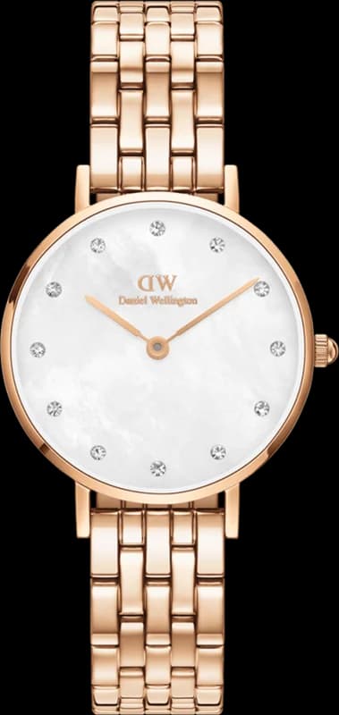Daniel Wellington DW00100613 Petite Lumine 5-Link Melrose Women's Watch White Mother-of-Pearl Dial
