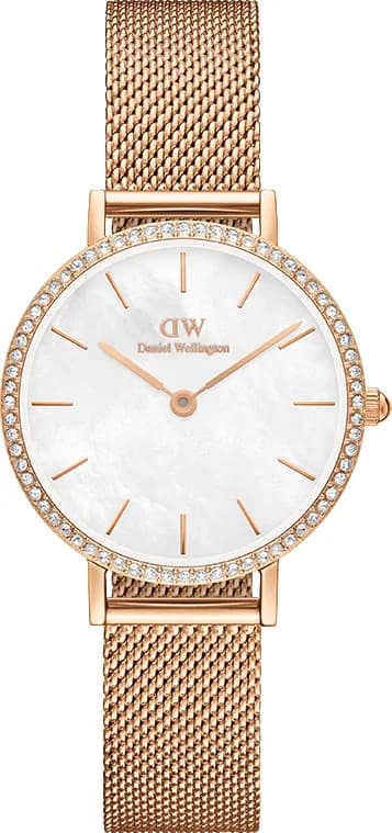 Daniel Wellington DW00100673 Petite Lumine Bezel Women's Watch White Mother-of-Pearl Dial