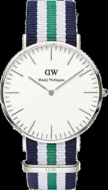 Montre Homme Daniel Wellington Classic 0208DW Tissu vert blanc et bleu