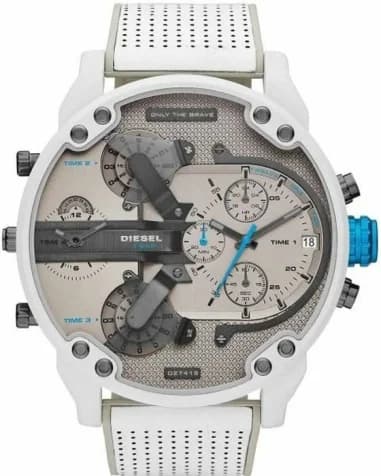 Diesel DZ7419 Men's White Sport Chronograph XXL Silicone 2-Year Warranty