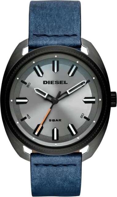 Montre Diesel DZ1838 Fastbak avec Bracelet en Cuir Noir et Boîtier Acier