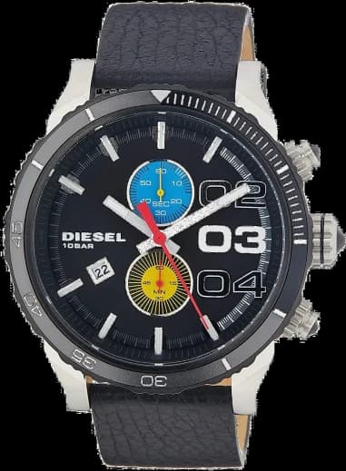 Diesel DZ4331 Double Down 2.0 Black Large Index Men's Watch