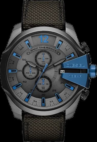 Diesel DZ4500 Mega Chief Grey Nylon Strap Men's Watch