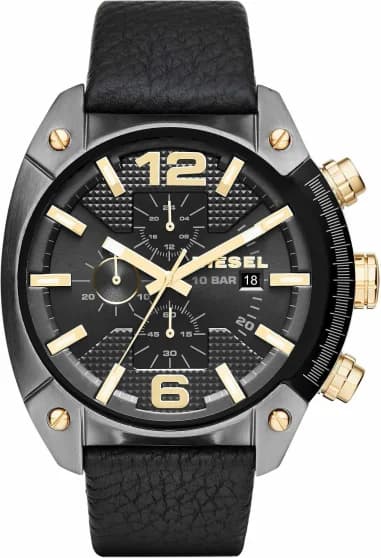 Diesel DZ4572 Griffed Men's Watch with Denim Strap and Stainless Steel Case