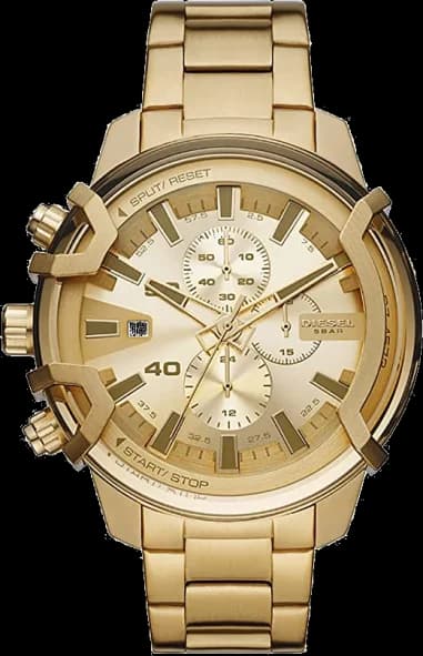 Diesel DZ4573 Griffed Yellow Gold Stainless Steel Men's Watch