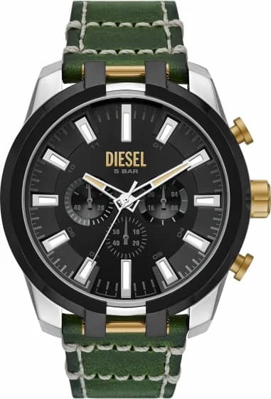 Diesel DZ4588 Split Chrono Green Leather Men's Watch