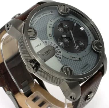 Montre Diesel DZ7258 Big Daddy Marron avec Bracelet en Cuir