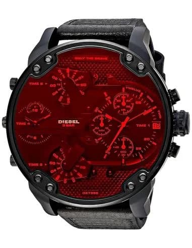 Diesel DZ7402 Mr Daddy 2.0 Black Leather Strap Men's Watch