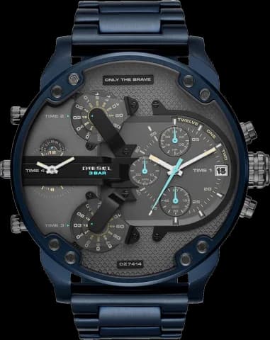 Diesel Mr Daddy 2.0 DZ7414 Blue Steel Chronograph XXL Men's Watch