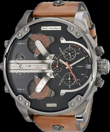 Diesel Mr Daddy DZ7332 Anthracite Stainless Steel XXL Large Dial Men's Watch
