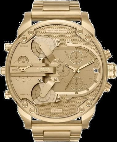 Diesel Mr. Daddy DZ7399 Yellow Gold Stainless Steel Multi-Dial XXL Men's Watch