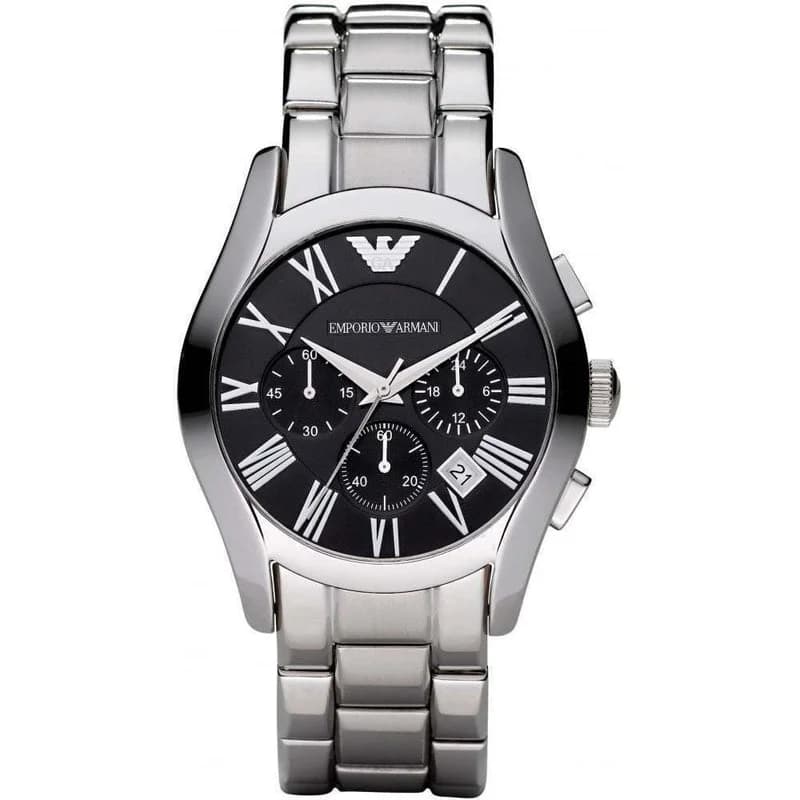 Emporio Armani AR0673 Stainless Steel Men's Watch with Black Dial
