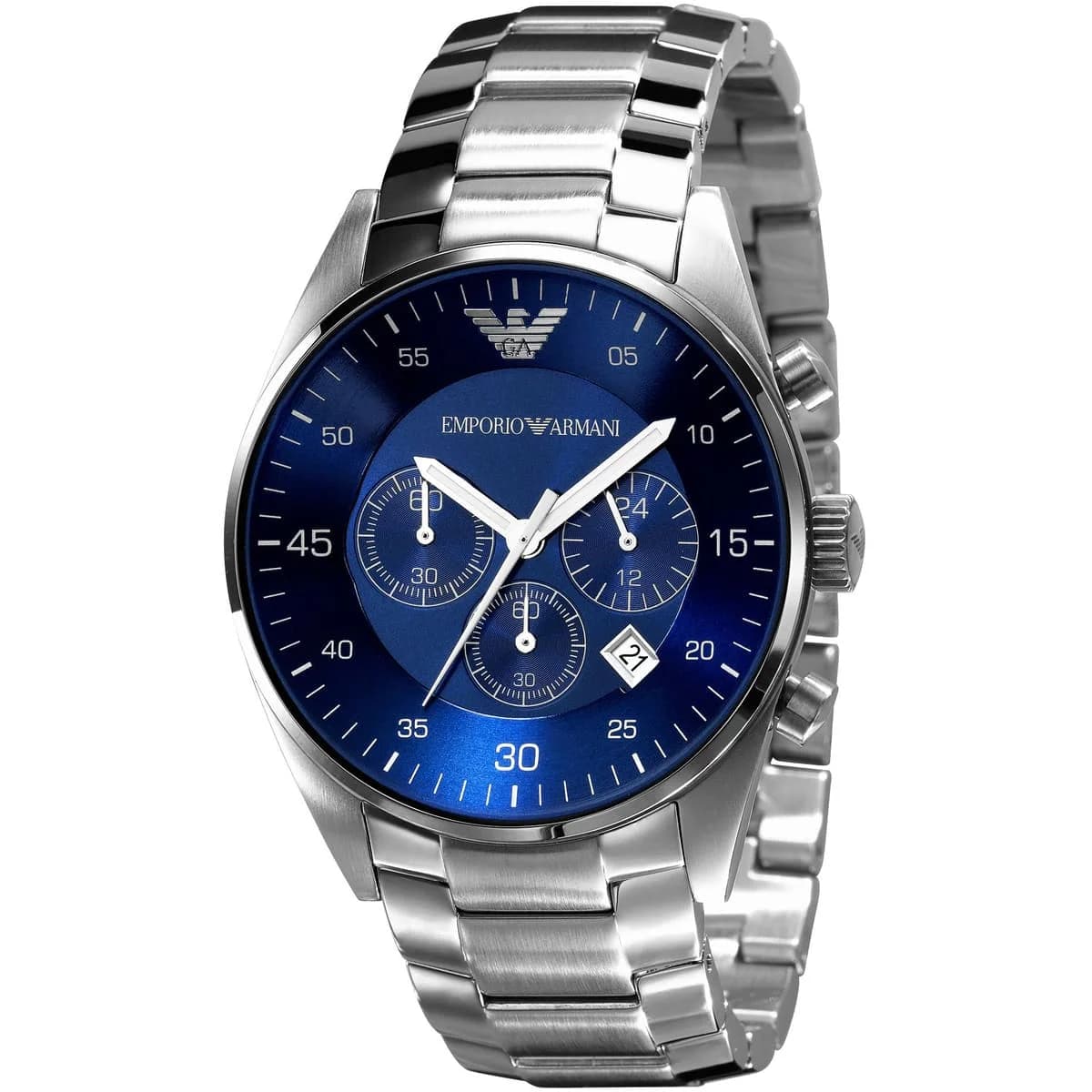 Emporio Armani AR5860 Blue Dial Stainless Steel Men's Watch