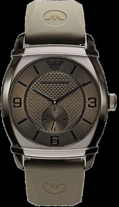 Emporio Armani AR0341 Chronograph Stainless Steel and Black Leather Men's Watch