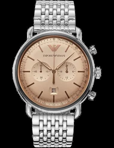Montre Emporio Armani AR11239 Aviator en Acier avec Bracelet Maille Milanaise