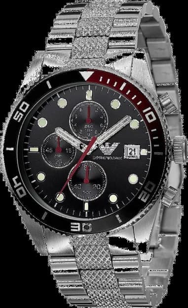 Montre Emporio Armani AR5855 Sportivo Chronographe en Acier Argenté