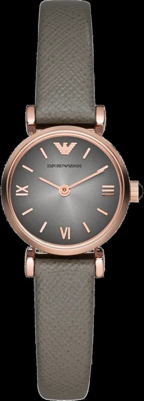 Montre Femme Emporio Armani New Retro AR1727 Bracelet fin en cuir gris