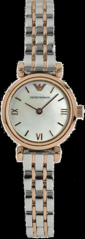 Montre Femme Emporio Armani Retro AR1764 Bracelet bicolore en acier