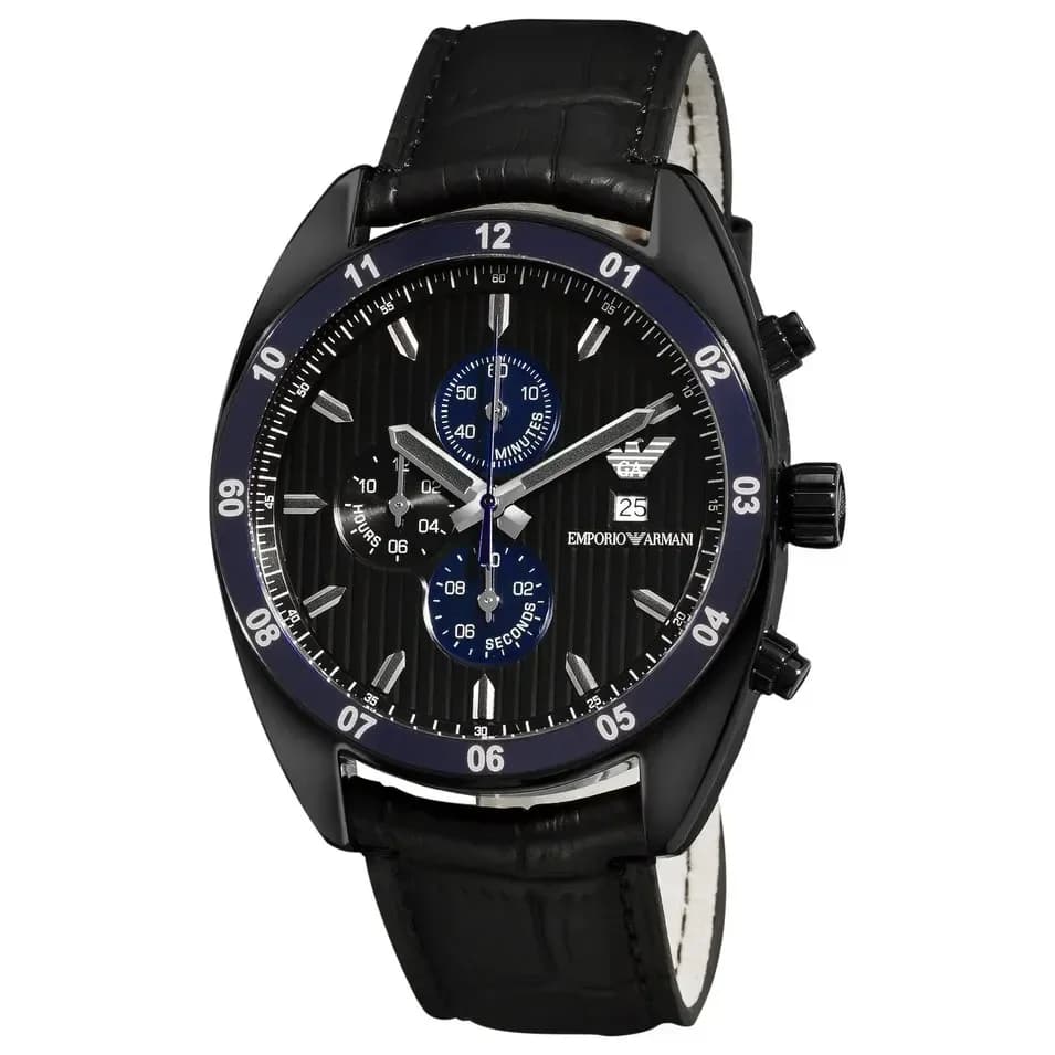 Emporio Armani AR5916 Chronograph Leather Strap Men's Watch
