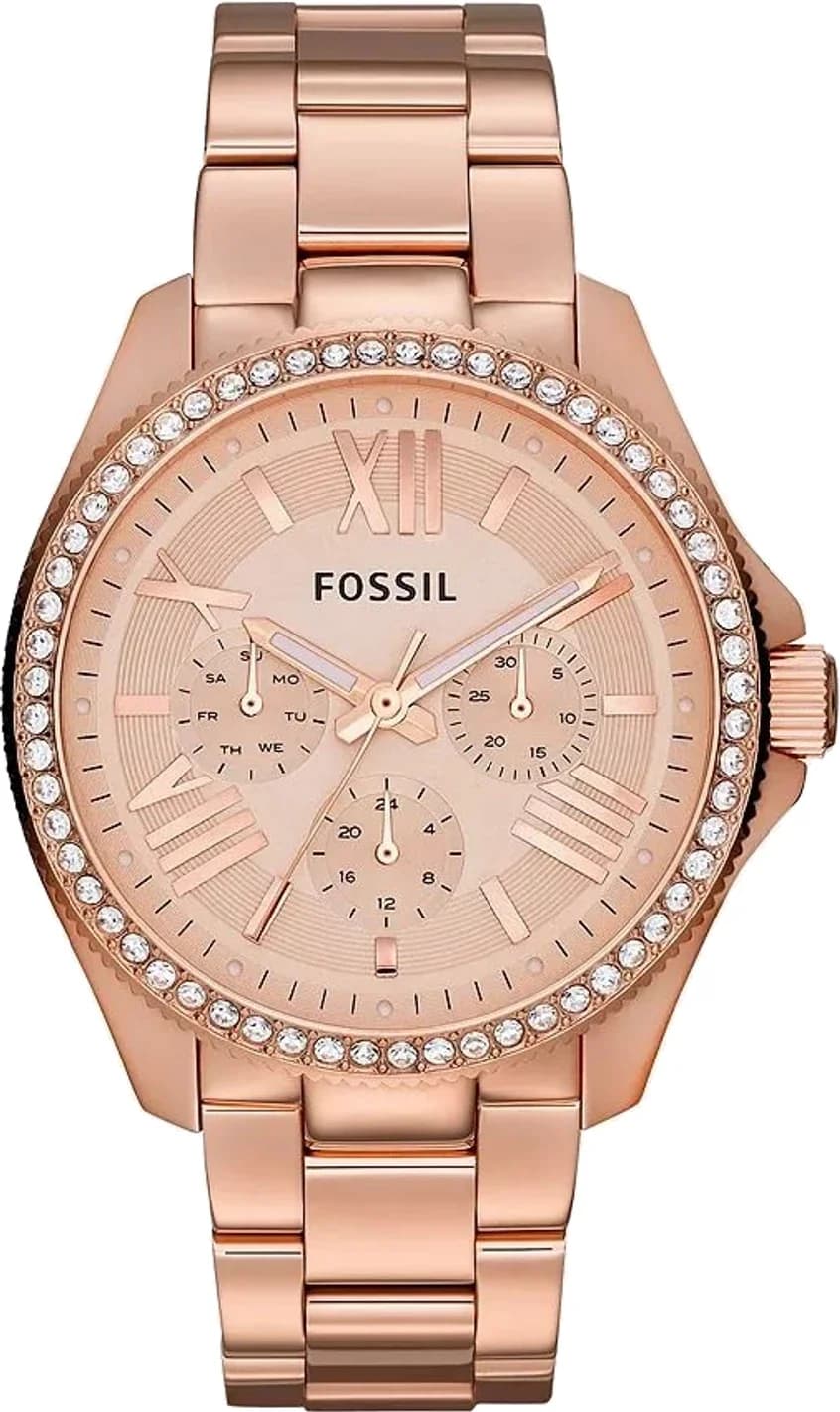 Fossil AM4483 Cecile Rose Gold Women's Watch, Authentic 2-Year Warranty