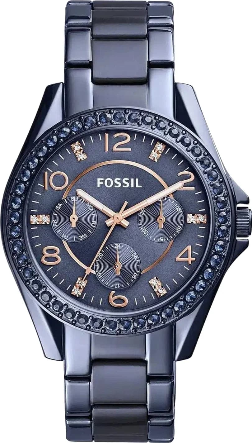 Fossil Riley ES4294 Blue Steel Bracelet Women's Watch