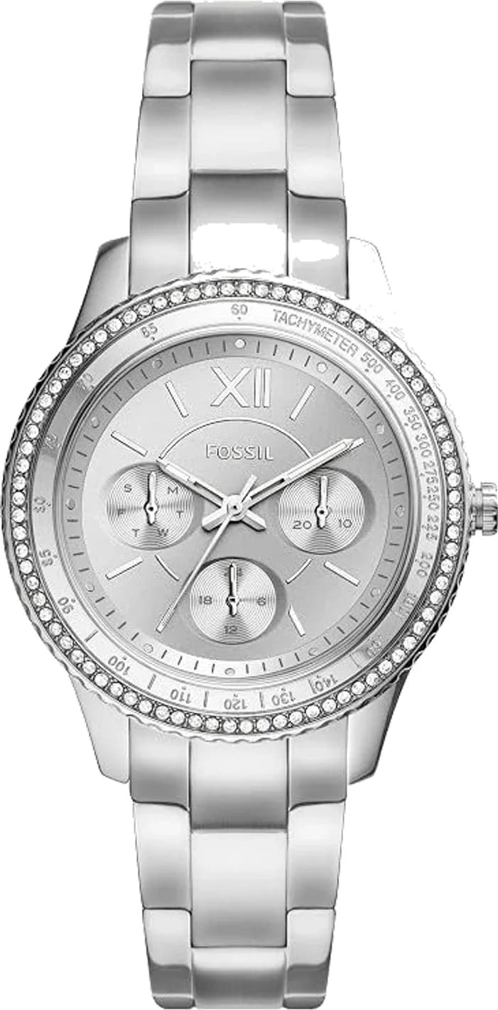 Fossil ES5108 Stella Sport Silver Dial Stainless Steel Women's Watch