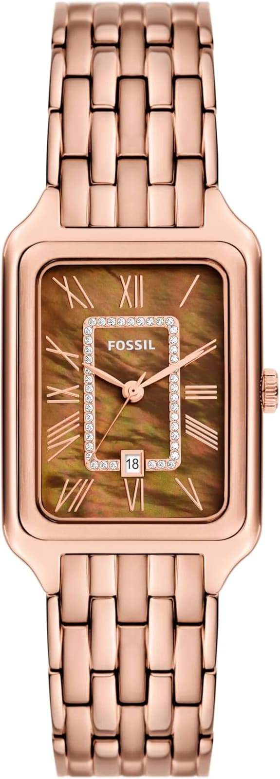 Fossil Raquel ES5323 Brown Mother-of-Pearl Dial Stainless Steel Women's Watch