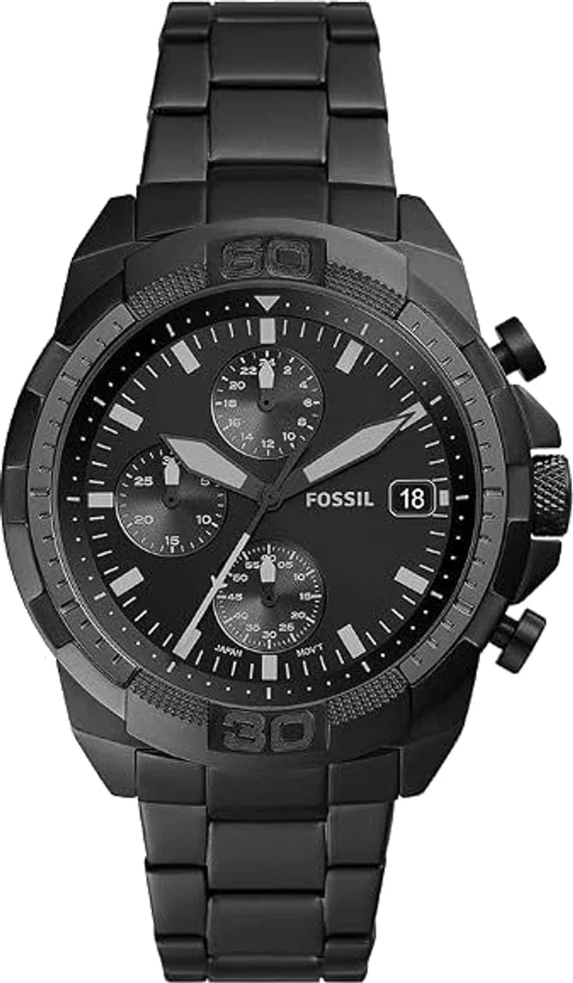 Fossil Bronson FS5853 Black Dial Stainless Steel Men's Watch