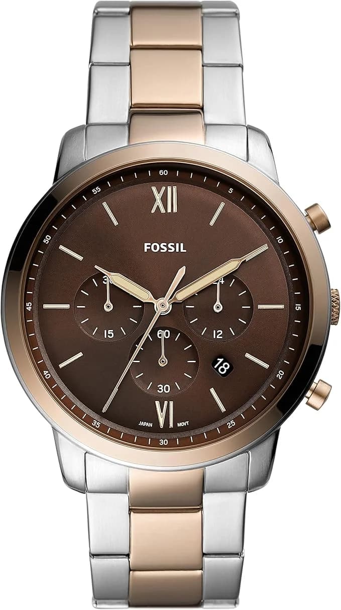 Fossil Bronson FS5869 Brown Dial Stainless Steel Men's Watch