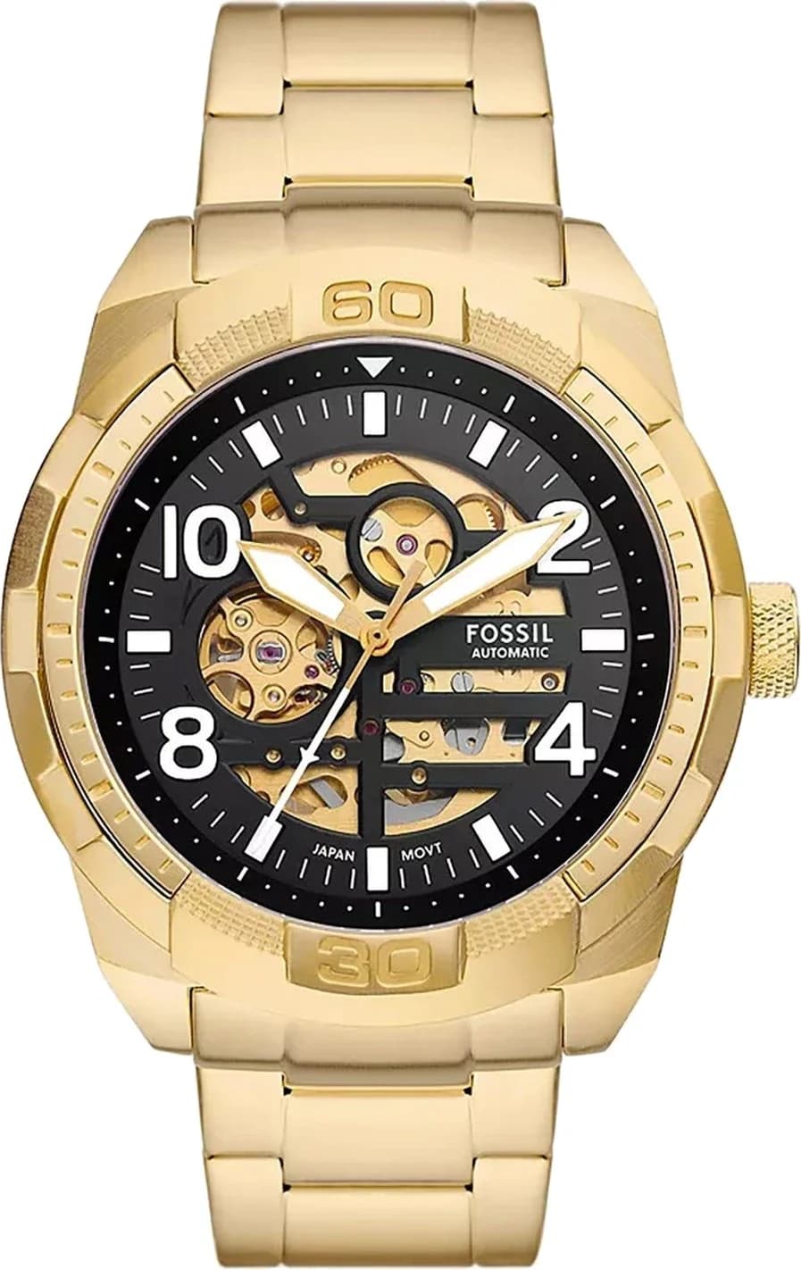 Fossil ME3257 Bronson Automatic Men's Watch Black Dial Stainless Steel Bracelet
