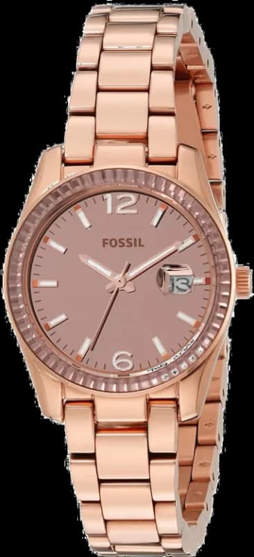 Montre Femme Fossil Perfect Boyfriend ES3764 Dorée rose cadran analogique classique