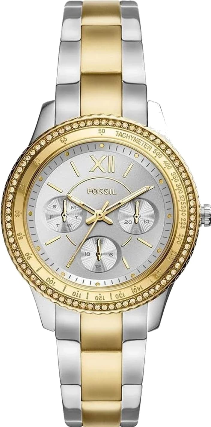 Fossil ES5107 Stella Sport Silver Dial Stainless Steel Women's Watch
