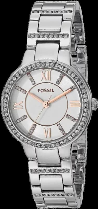 Montre Femme Fossil Virginia ES3741 Bracelet Argenté Avec Cristaux