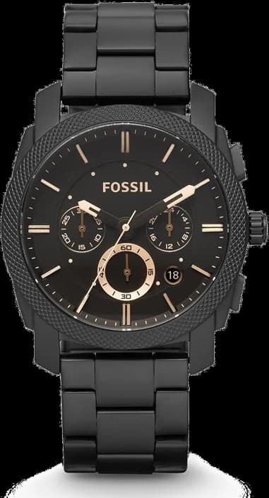 Fossil FS4682 Machine Black Stainless Steel Men's Watch